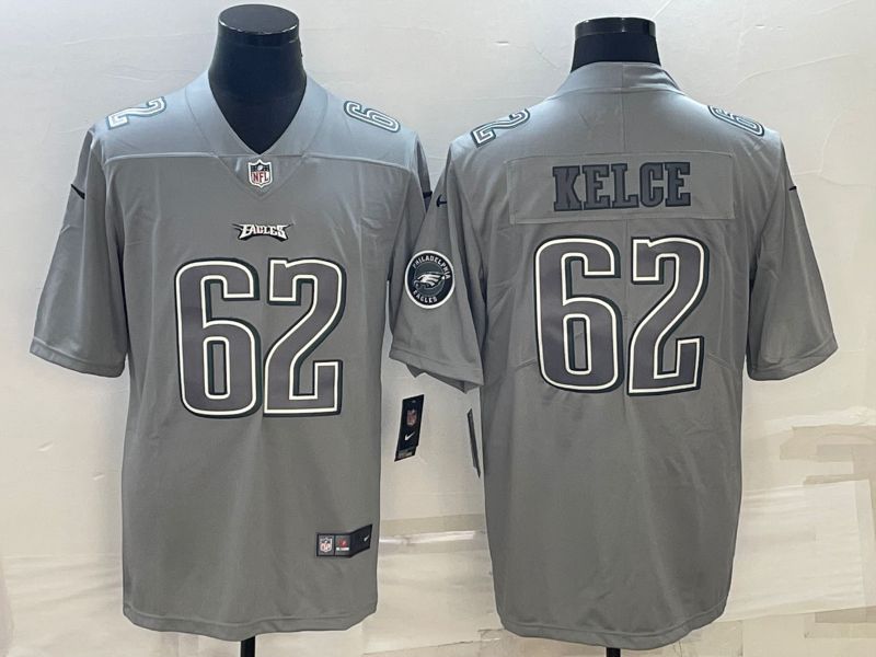 Men Philadelphia Eagles #62 Kelce Nike Atmospheric Gray style Limited NFL Jersey